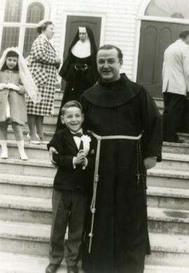 Father Frechette with Gary Coté