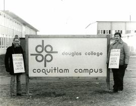 Protest at Douglas College Coquitlam Campus