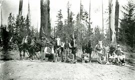 Workers and horses clearing the Vancouver Golf Club