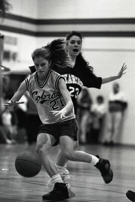 Coquitlam District girls' junior basketball finals, George Pearkes vs. Mary Hill, at Mary Hill