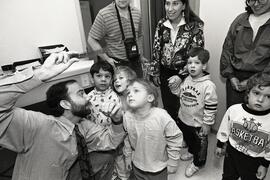 A preschool tours the Tri City photo office