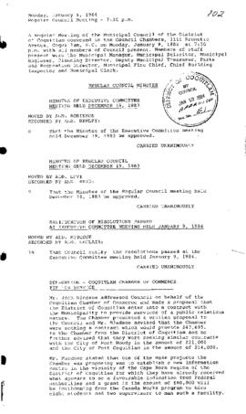 Regular Council Minutes - 1984