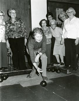 Carpet bowling at Dogwood Pavilion