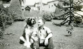 Albert Pett with a dog