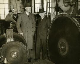 Albert Gravell and Henry J. Mackin touring Fraser Mills