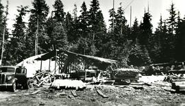 Portable sawmill owned by K. Bergland at the end of Dunkirk Avenue