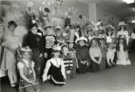 Students in classroom wearing costumes