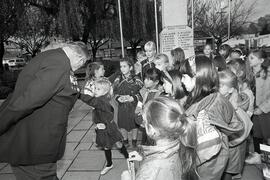 Port Coquitlam Girl Guides visit cenotaph at City hall on Remembrance Day