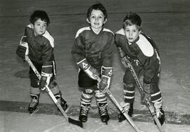 Kids playing hockey