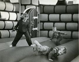 Kids in bouncy castle