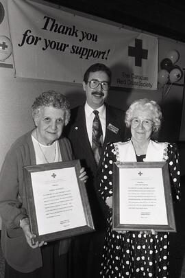 Red Cross volunteers being honoured