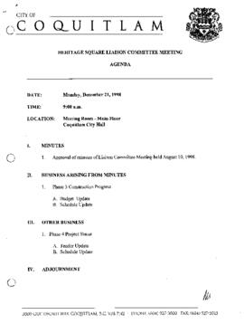 Heritage Square Liaison Committee (Minutes, 1998)