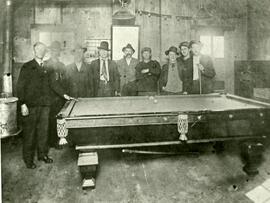 Pool Hall with a group of men