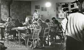 Film set of children in school