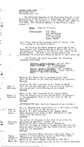 Regular Council Minutes - 1943