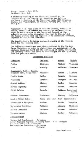 Regular Council Minutes - 1959