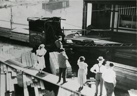 Fraser Mills, People Outside General Store During 1948 Flood