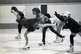 Coquitlam figure skaters practicing for show at Coquitlam Sports Centre Arena