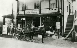 Exterior of Pett's Market at 1234 Brunette Ave. in 1926