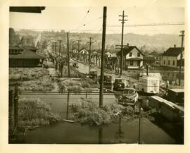 Fraser Mills Townsite during 1948 flood