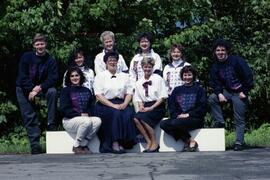 1991 B.C. Summer Games Staff and Hostesses at the B.C. Summer Games Headquarters at Riverview