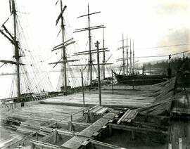 Windjammer ships transport lumber from Fraser Mills