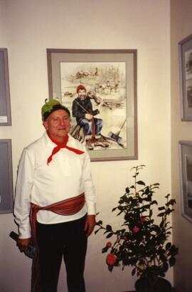Jean Lambert, a freeman of the City of Coquitlam, who was dressed to MC the Festival du Bois cele...