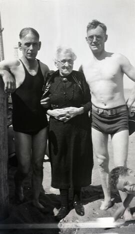 William Headridge with a man and old woman