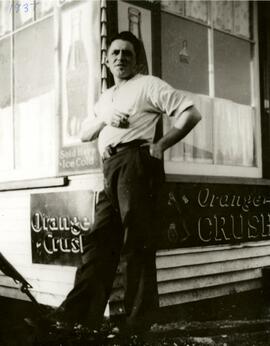 Leo Gagnon outside Maillardville's first restaurant