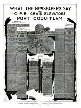 What Newspapers Say About C.P.R. Grain Elevators at Port Coquitlam
