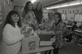 Glen Elementary School students with donation for SPCA
