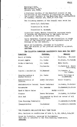 Regular Council Minutes - 1950