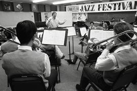 Dr. Charles Best Jr. Secondary School students practising for Coquitlam District Jazz Festival