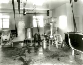 Interior of milk testing office (Colony Farm)