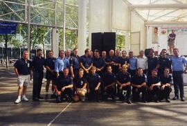 Group of emergency services workers at Bluey Day 1998