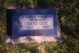 Grave of Sara Coté