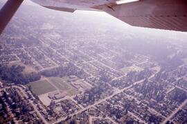 Aerial of Miller community and school