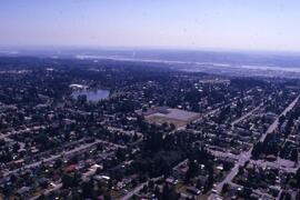 Aerial of Como Lake and Porter School