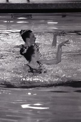Syncronized swimming at Chimo Pool in Coquitlam