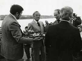 Pierre Trudeau with Coquitlam's Mayor