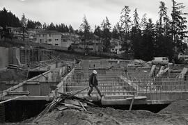 Foundation construction on Heritage Mountain school project
