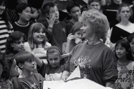Internationally renowned operatic singer Judith Forst enjoys a laugh while rehearsing with the Coquitlam District Children's and Youth Chorus