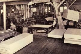 Workers making plywood