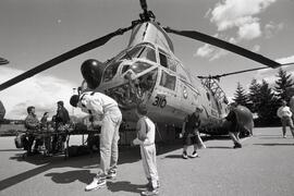 At Coquitlam Centre parking lot, emergency services display, Coquitlam Search and Rescue...
