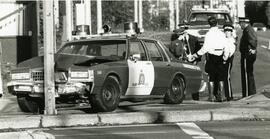RCMP vehicle crashed into a lampost