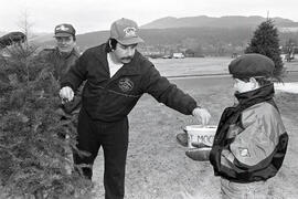 1st Port Moody Scouts Xmas tree chipping at Rocky Point Park