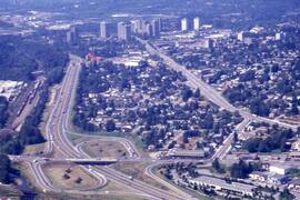 Aerial of the Brunette area interchange