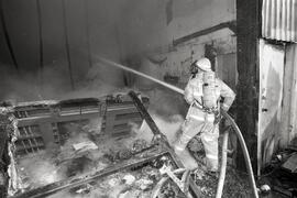 Welding shop fire on Schoolhouse Street