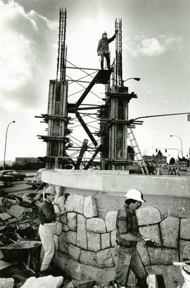 Construction of the "Maillardville Gateway"