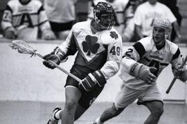 Western Lacrosse Association playoffs match between the Coquitlam Adanacs and the Victoria team